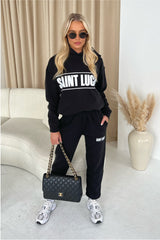 Saint Lucia Black Hoodie And Joggers Premium Loungewear Loungewear