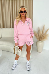 Ibiza Swim Baby Pink Premium 3/4 Short Loungewear Set