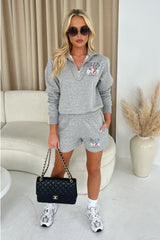 Ibiza Swim Melange Grey Premium 3/4 Short Loungewear Set