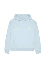 Good health baby blue printed relaxed hoodie