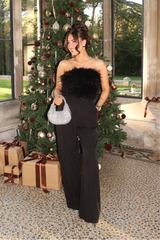 Lauren black wide leg trousers