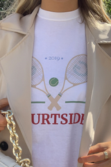 Courtside White Oversized Tee Co Ord