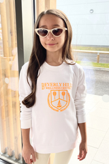 Mini White Beverly Hills Embroidered Sweater Co Ord