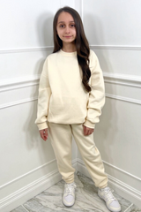 Mini Ecru Essential Sweater Oversized Loungewear Set Loungewear