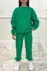 Mini Bottle Green Essential Sweater Loungewear Set Loungewear