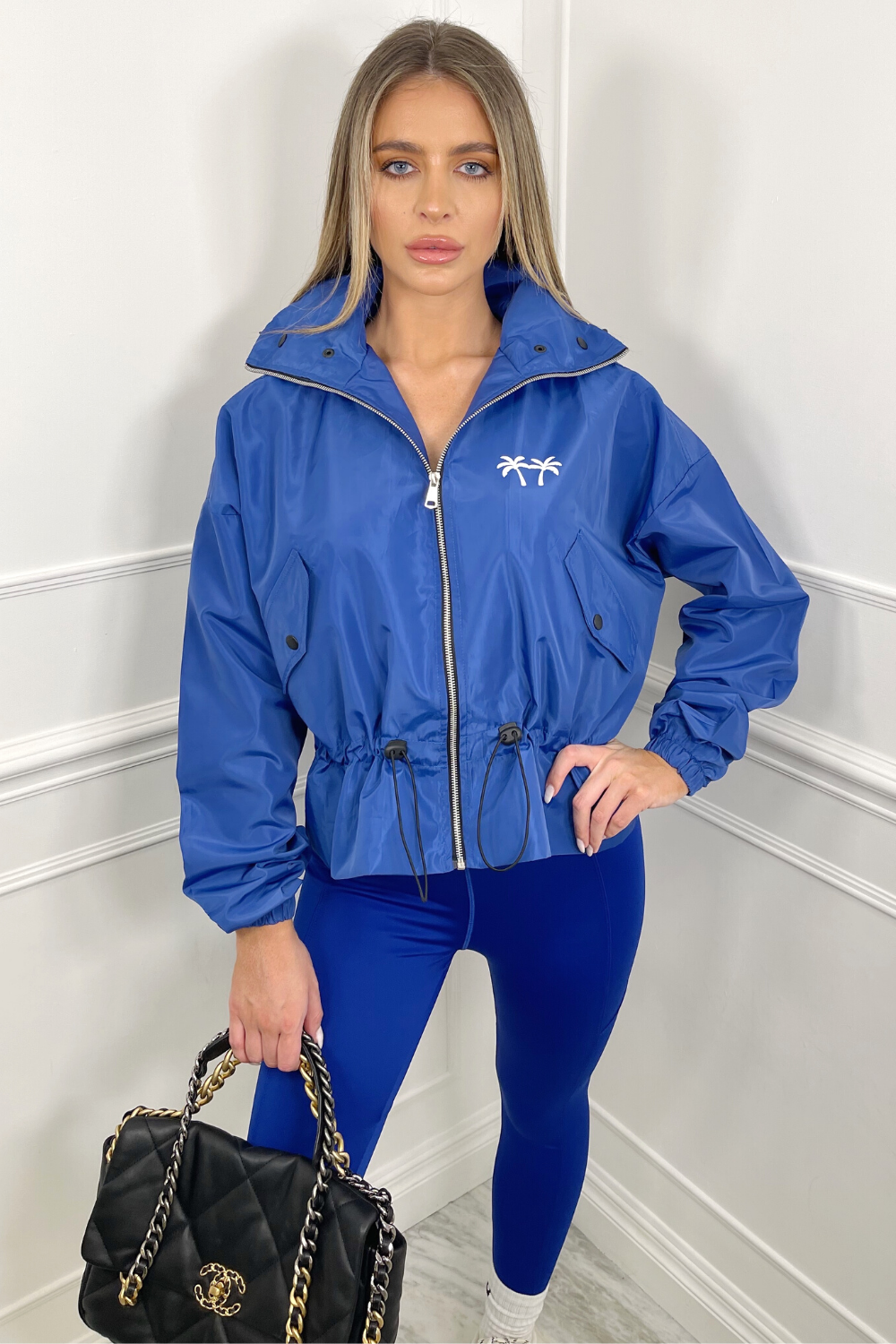 Royal blue top windbreaker jacket