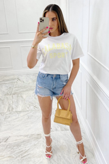 Calabasas Sport Printed White Tee Tshirt
