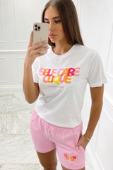 Self Care Clique Pink Tee Short Co Ord Co Ord