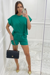 Imogen bottle green box top short coord Co Ord