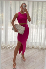 Ellouise pink two piece skirt co ord Co Ord
