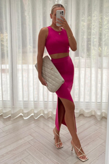 Ellouise pink two piece skirt co ord Co Ord