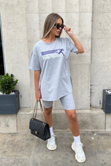 palm springs grey cycling short coord Co Ord