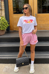 Self Care Clique Pink Tee Short Co Ord Co Ord