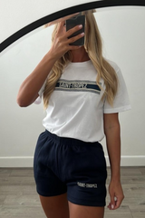 Saint-Tropez Navy Print Tee Short Co Ord