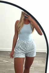 Elle Powder Blue Double Lined Sleeveless Bodysuit