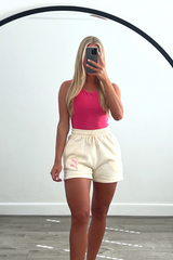 Elle Fuchsia Double Lined Sleeveless Bodysuit