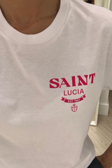 Saint Lucia Pink & Charcoal Printed Short Tee Co-Ord Co Ord