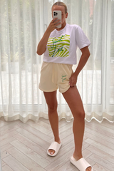 Saint Love Green Zebra Printed Short Tee Co-Ord Co Ord