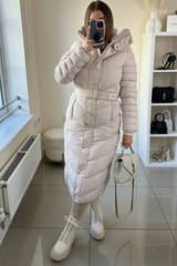 Poppy Cream Padded Hooded Coat Coats & Jackets
