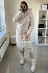 Poppy Cream Padded Hooded Coat Coats & Jackets