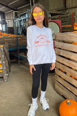 Mini Pumpkin Patch White Embroidered Sweater Hoodie