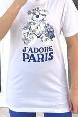 Jadore Teddy Blue Printed Tee & Legging Coord Loungewear