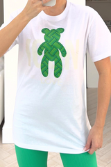 Icon Teddy Green Printed Tee & Legging Coord Loungewear