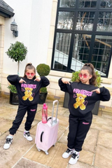 Mini Manifest Teddy Black Oversized Sweater Loungewear Set Loungewear