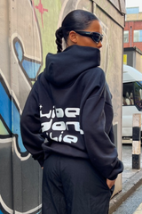 Vibes dont lie black premium hoodie