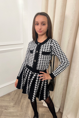 Mini bailey black & white check skirt coord