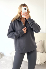 Kallie steel grey 3/4 sweater and legging set