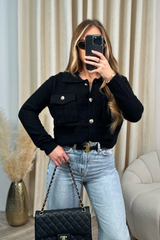 Kelsey black and gold cardigan