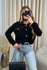 Kelsey black and gold cardigan