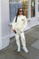 Mini Leisure club ecru printed hoodie and joggers