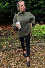 Adelaide khaki oversized knit  jumper