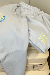 BETTER WAVES AHEAD BABY BLUE ESSENTIAL SHORTS X SCOUSE PRINTS