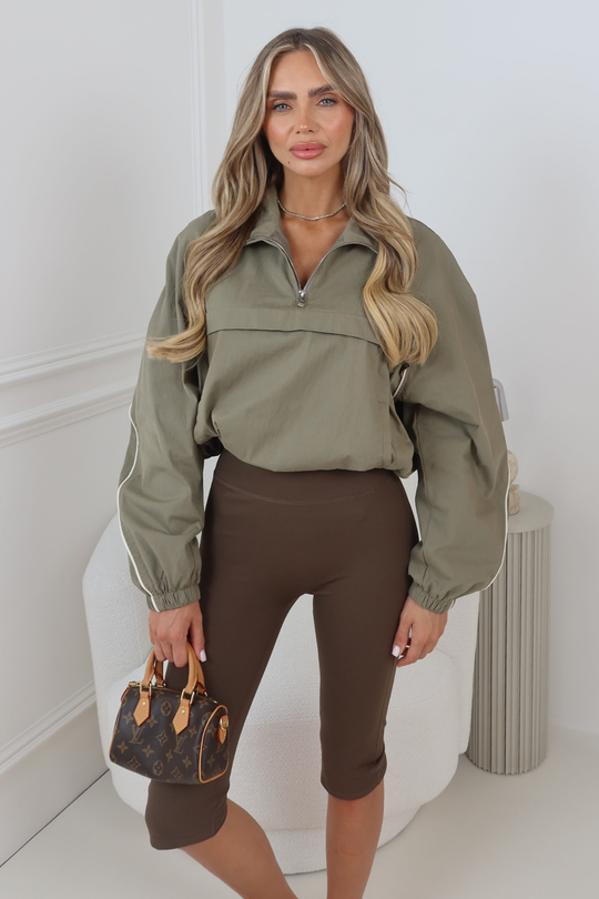 FIONA CHOCOLATE BUTTERY CAPRI LEGGINGS