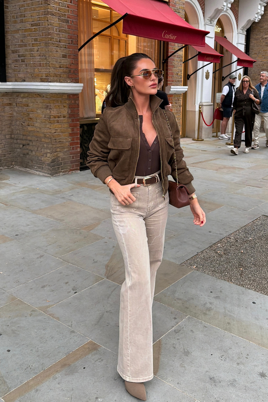 LOIS BEIGE STRAIGHT  LEG FRONT POCKET JEANS