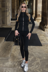 CHARLIE BLACK GOLD ZIP UP JACKET & LEGGINGS ACTIVEWEAR CO ORD SET