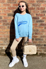 Mini Athletics Blue Embroidered Sweatshirt Sweater