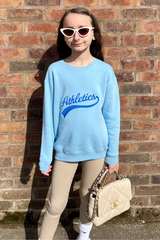 Mini Athletics Blue Embroidered Sweatshirt Sweater