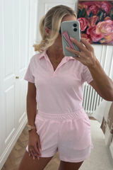 Terri towel baby pink polo