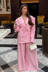 MAVIS PINK BLAZER AND TROUSER CO ORD TWO PIECE SET