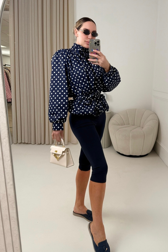 EMILY NAVY CAPRI LEGGINGS