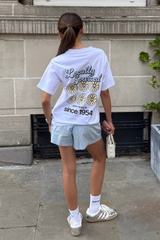 Mini lemons white front & back printed premium t-shirt