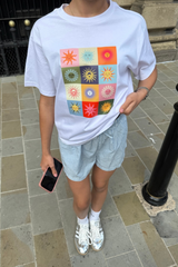 Mini Sun white premium printed t-shirt