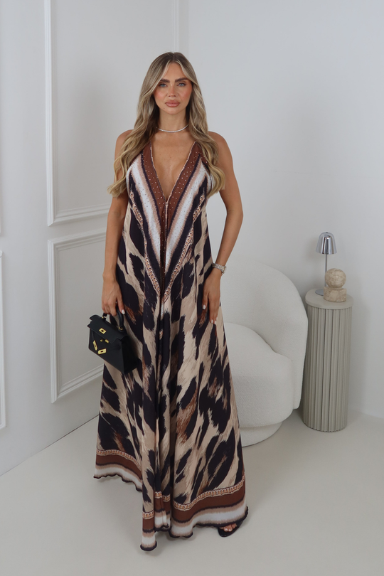 KIANA PATTERNED MAXI DRESS