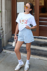 Mini seashell white premium printed t-shirt