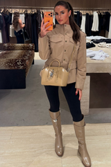 FERN CAMEL BUTTON UP JACKET