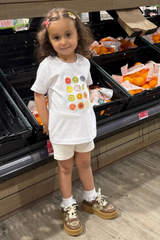 Mini Baby Fruit slices white printed t-shirt